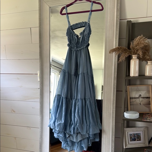 aster june Dresses & Skirts - Blue Sleeveless Maxi Dress